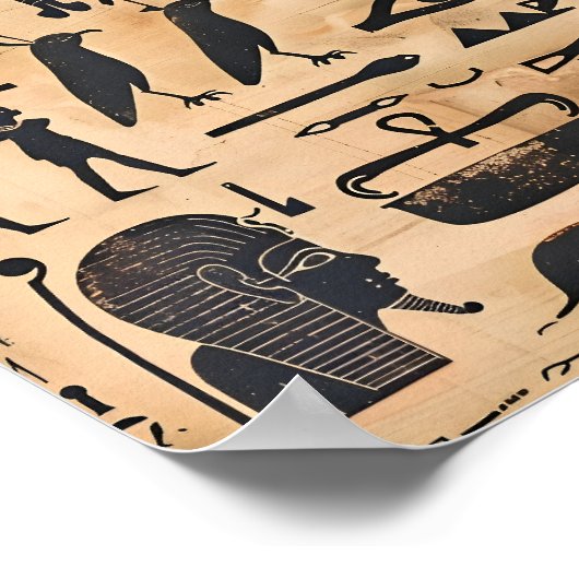 ägyptische Hieroglyphen Poster (Ecke)
