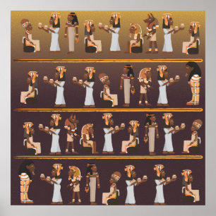 Ägyptische Hieroglyphen Poster