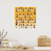 Ägyptische Hieroglyphen Poster (Küche)