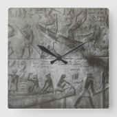 ägyptische Hieroglyphen Quadratische Wanduhr (Vorderseite)