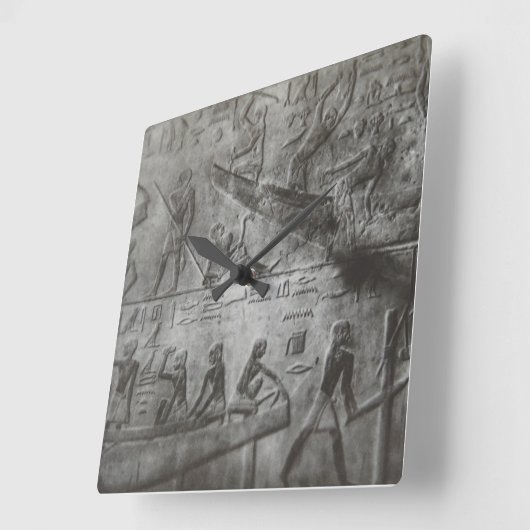 ägyptische Hieroglyphen Quadratische Wanduhr (Winkel)