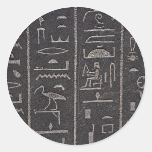 Ägyptische Hieroglyphen Runder Aufkleber (Vorderseite)