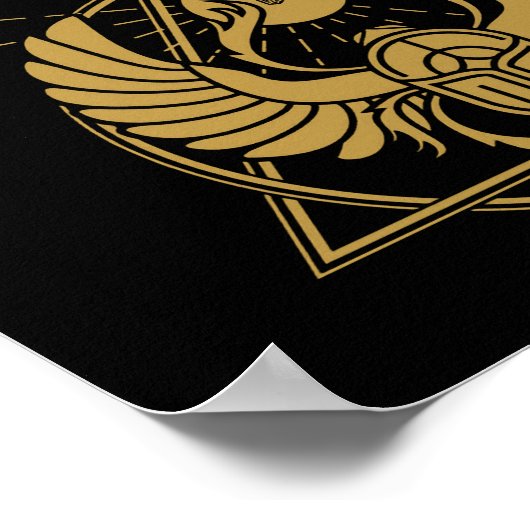 Ägyptische Hieroglyphen - Skarab-Käfer - Bug Poster (Ecke)