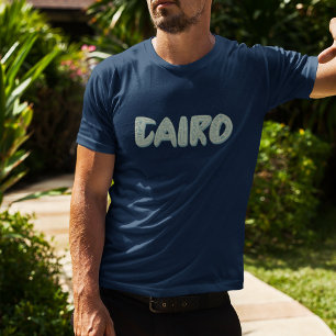 Ägyptische Hieroglyphen-Symbole in Kairo-Buchstabe T-Shirt