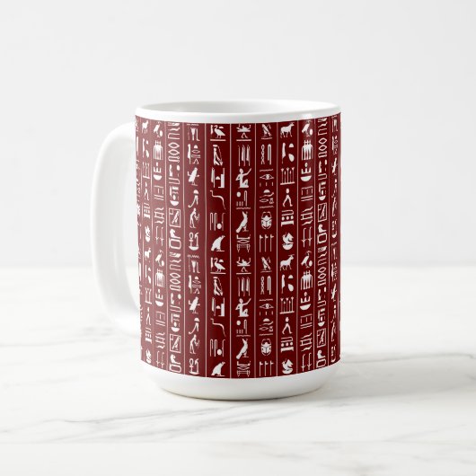 Ägyptische Hieroglyphen-Tasse Kaffeetasse (Vorderseite Links)