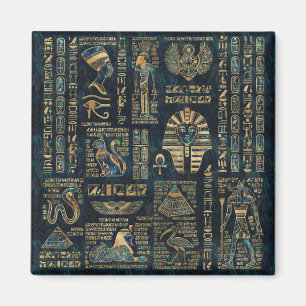 Ägyptische Hieroglyphen und Gottheiten - Alleinste Magnet