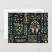 Ägyptische Hieroglyphen und Gottheiten - Alleinste Postkarte (Vorne/Hinten)
