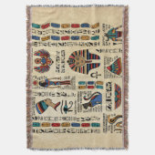 Ägyptische Hieroglyphen und Gottheiten auf Papyrus Decke (Vorderseite Vertikal)