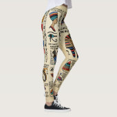 Ägyptische Hieroglyphen und Gottheiten auf Papyrus Leggings (Rechts)