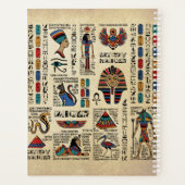 Ägyptische Hieroglyphen und Gottheiten auf Papyrus Planer (Rückseite)