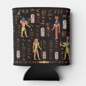 Ägyptische Hieroglyphen und Gottheiten aus Gold au Dosenkühler (Rückseite)