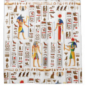 Ägyptische Hieroglyphen und Gottheiten aus Gold au Duschvorhang (Vorderseite)