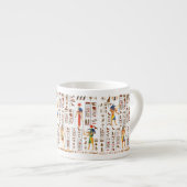 Ägyptische Hieroglyphen und Gottheiten aus Gold au Espressotasse (Vorderseite Rechts)