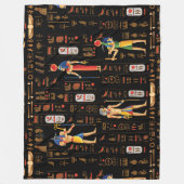 Ägyptische Hieroglyphen und Gottheiten aus Gold au Fleecedecke (Vorderseite)