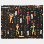 Ägyptische Hieroglyphen und Gottheiten aus Gold au Fleecedecke (Vorderseite (Horizontal))
