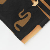 Ägyptische Hieroglyphen und Gottheiten aus Gold au Fleecedecke (Ecke)