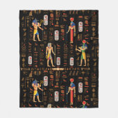 Ägyptische Hieroglyphen und Gottheiten aus Gold au Fleecedecke (Vorderseite)