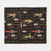 Ägyptische Hieroglyphen und Gottheiten aus Gold au Fleecedecke (Vorderseite (Horizontal))