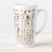 Ägyptische Hieroglyphen und Gottheiten aus Gold au Milchtasse (Rechts)