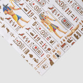 Ägyptische Hieroglyphen und Gottheiten aus Gold au Seidenpapier (Ausschnitt)