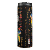 Ägyptische Hieroglyphen und Gottheiten aus Gold au Thermosbecher (Rückseite)