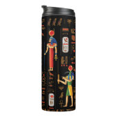 Ägyptische Hieroglyphen und Gottheiten aus Gold au Thermosbecher (Nach rechts gedreht)