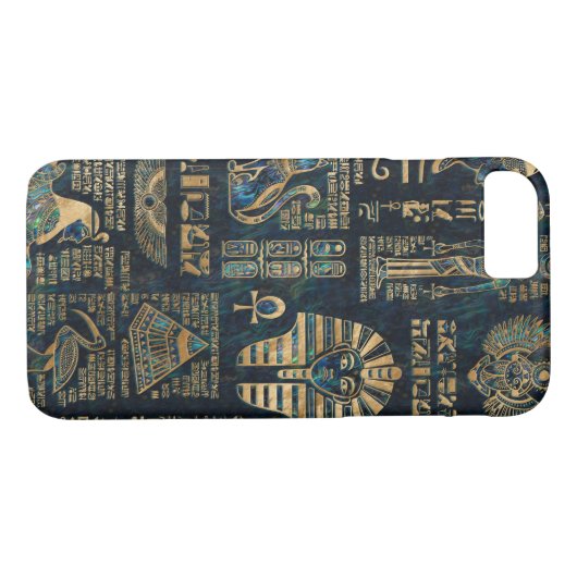 Ägyptische Hieroglyphen und Gottheiten - Case-Mate iPhone Hülle (Rückseite (Horizontal))
