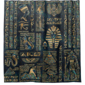 Ägyptische Hieroglyphen und Gottheiten - Duschvorhang (Vorderseite)