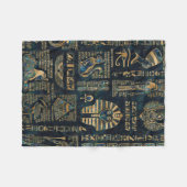 Ägyptische Hieroglyphen und Gottheiten - Fleecedecke (Vorderseite (Horizontal))