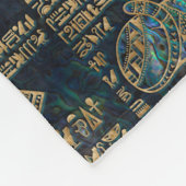 Ägyptische Hieroglyphen und Gottheiten - Fleecedecke (Ecke)