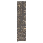 Ägyptische Hieroglyphen und Gottheiten - Gold auf Kurzer Tischläufer (Vorderseite)