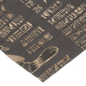 Ägyptische Hieroglyphen und Gottheiten - Gold auf Kurzer Tischläufer (Ecke)