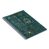 Ägyptische Hieroglyphen und Gottheiten - Gold auf Notizblock (Rechte Seite)