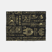 Ägyptische Hieroglyphen und Gottheiten, Gold auf s Fleecedecke (Vorderseite (Horizontal))