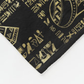 Ägyptische Hieroglyphen und Gottheiten, Gold auf s Fleecedecke (Ecke)