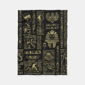 Ägyptische Hieroglyphen und Gottheiten, Gold auf s Fleecedecke (Vorderseite)