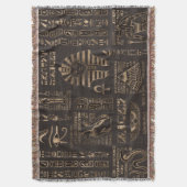 Ägyptische Hieroglyphen und Gottheiten - Gold aus  Decke (Vorderseite Vertikal)