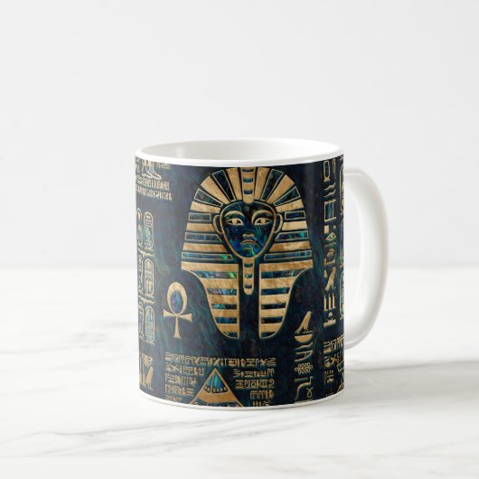 Ägyptische Hieroglyphen und Gottheiten - Kaffeetasse (VorderseiteRechts)