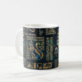 Ägyptische Hieroglyphen und Gottheiten - Kaffeetasse (Vorderseite Links)