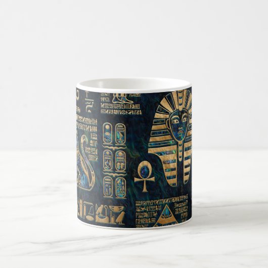 Ägyptische Hieroglyphen und Gottheiten - Kaffeetasse (Mittel)