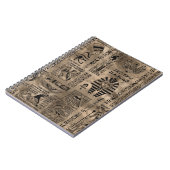 Ägyptische Hieroglyphen und Gottheiten - Luxusgold Notizblock (Linke Seite)