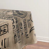 Ägyptische Hieroglyphen und Gottheiten - Luxusgold Tischdecke (Beispiel)