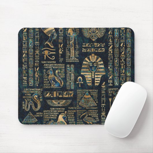 Ägyptische Hieroglyphen und Gottheiten - Mousepad (Mit Mouse)