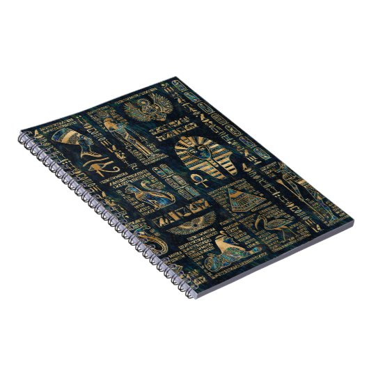 Ägyptische Hieroglyphen und Gottheiten - Notizblock (Rechte Seite)