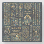 Ägyptische Hieroglyphen und Gottheiten - Steinuntersetzer (Vorderseite)