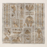 Ägyptische Hieroglyphen und Gottheiten - Vintages  Schal<br><div class="desc">Ägyptische Hieroglyphen und Gottheiten - Vintages Gold</div>