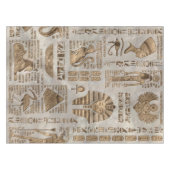 Ägyptische Hieroglyphen und Gottheiten - Vintages  Tischdecke (Vorderseite (Horizontal))