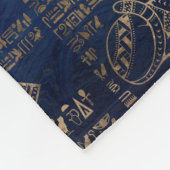 Ägyptische Hieroglyphen und Gottheitgold auf Fleecedecke (Ecke)