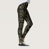 Ägyptische Hieroglyphen und Gottheitsgold auf Leggings (Rechts)