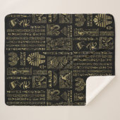 Ägyptische Hieroglyphen und Gottheitsgold auf Sherpadecke (Vorderseite (Horizontal))